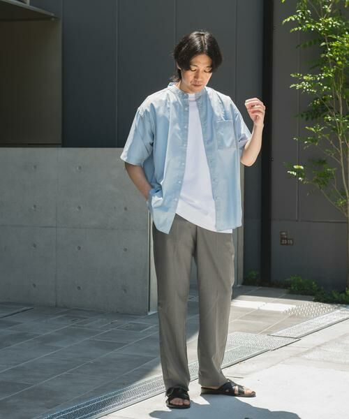 URBAN RESEARCH DOORS / アーバンリサーチ ドアーズ シャツ・ブラウス | TC バンドカラー ショートスリーブシャツ | 詳細21