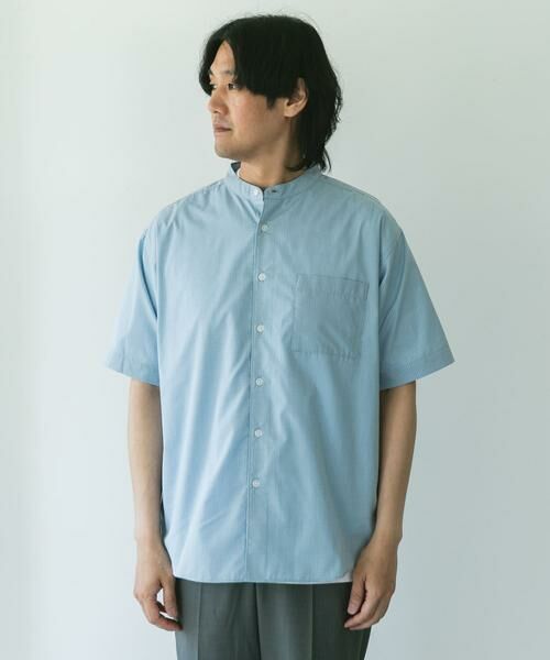 URBAN RESEARCH DOORS / アーバンリサーチ ドアーズ シャツ・ブラウス | TC バンドカラー ショートスリーブシャツ | 詳細22