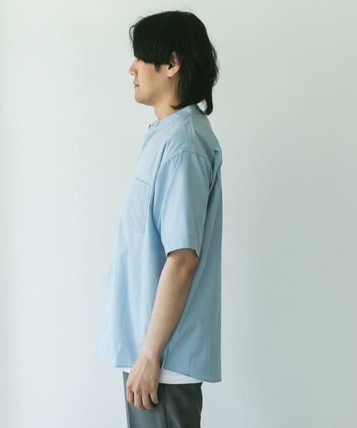 URBAN RESEARCH DOORS / アーバンリサーチ ドアーズ シャツ・ブラウス | TC バンドカラー ショートスリーブシャツ | 詳細23