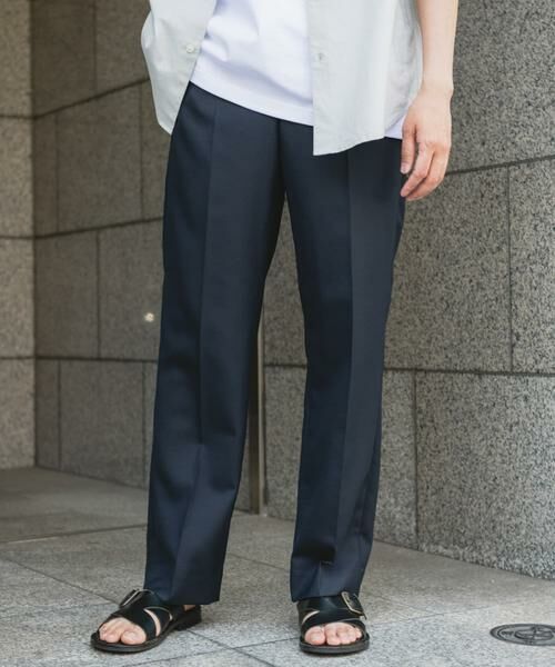 URBAN RESEARCH DOORS / アーバンリサーチ ドアーズ その他パンツ | 『接触冷感/防シワ/UVカット/マシンウォッシャブル』ドライギャバジン イージースラックス | 詳細1