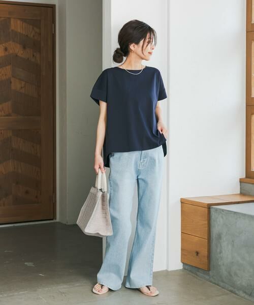 URBAN RESEARCH DOORS / アーバンリサーチ ドアーズ Tシャツ | 『仁村紗和さん着用』『UR TECH』サマシェアバックデザインプルオーバー | 詳細10