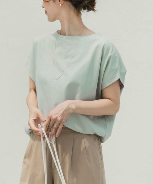 URBAN RESEARCH DOORS / アーバンリサーチ ドアーズ Tシャツ | ドライコットンボートネックプルオーバー | 詳細1