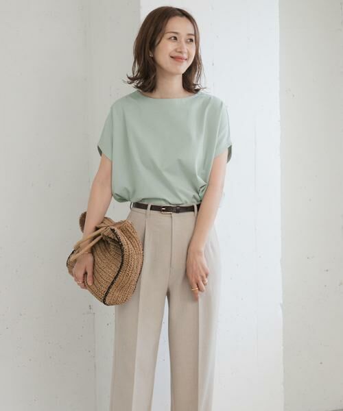 URBAN RESEARCH DOORS / アーバンリサーチ ドアーズ Tシャツ | ドライコットンボートネックプルオーバー | 詳細12