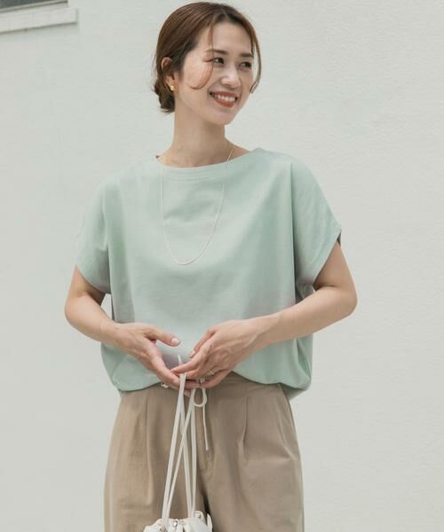 URBAN RESEARCH DOORS / アーバンリサーチ ドアーズ Tシャツ | ドライコットンボートネックプルオーバー | 詳細4