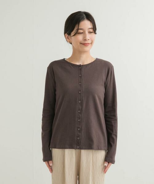 URBAN RESEARCH DOORS / アーバンリサーチ ドアーズ カーディガン・ボレロ | コットンリネンカットカーディガン | 詳細10