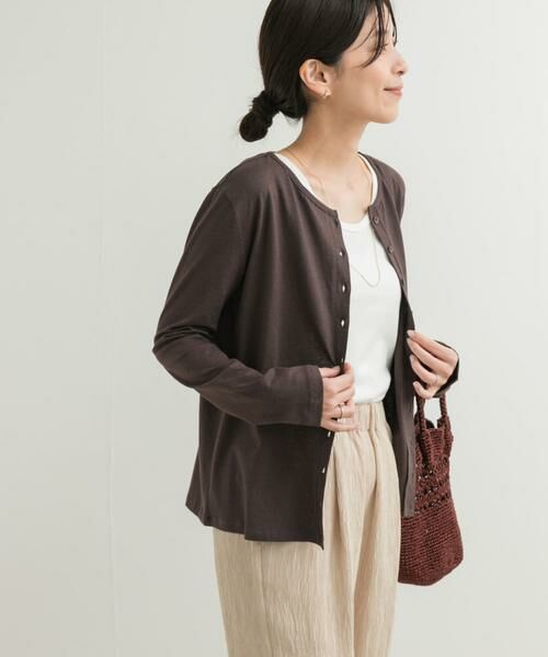 URBAN RESEARCH DOORS / アーバンリサーチ ドアーズ カーディガン・ボレロ | コットンリネンカットカーディガン | 詳細4