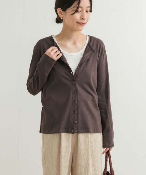 URBAN RESEARCH DOORS / アーバンリサーチ ドアーズ カーディガン・ボレロ | コットンリネンカットカーディガン | 詳細5