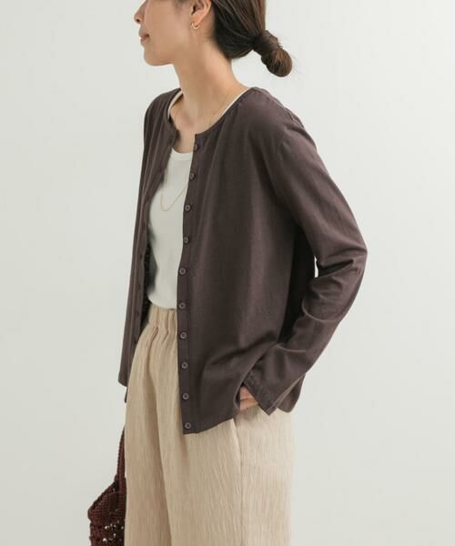 URBAN RESEARCH DOORS / アーバンリサーチ ドアーズ カーディガン・ボレロ | コットンリネンカットカーディガン | 詳細7