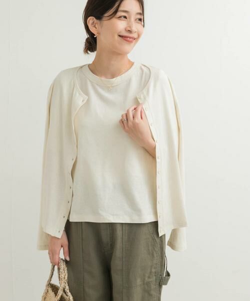 URBAN RESEARCH DOORS / アーバンリサーチ ドアーズ カーディガン・ボレロ | コットンリネンカットカーディガン | 詳細15