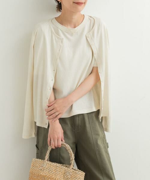 URBAN RESEARCH DOORS / アーバンリサーチ ドアーズ カーディガン・ボレロ | コットンリネンカットカーディガン | 詳細17
