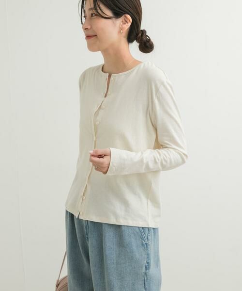 URBAN RESEARCH DOORS / アーバンリサーチ ドアーズ カーディガン・ボレロ | コットンリネンカットカーディガン | 詳細22