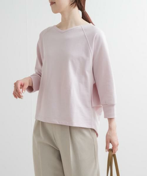 URBAN RESEARCH DOORS / アーバンリサーチ ドアーズ Tシャツ | 『UR GREEN』ミニ裏毛ラグランプルオーバー | 詳細1