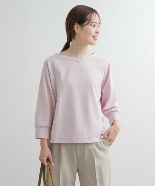 URBAN RESEARCH DOORS / アーバンリサーチ ドアーズ Tシャツ | 『UR GREEN』ミニ裏毛ラグランプルオーバー | 詳細5