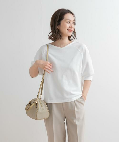 URBAN RESEARCH DOORS / アーバンリサーチ ドアーズ Tシャツ | 『UR GREEN』ミニ裏毛ラグランプルオーバー | 詳細15