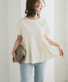 URBAN RESEARCH DOORS / アーバンリサーチ ドアーズ Tシャツ | シルケットコットンウエスト切替プルオーバー