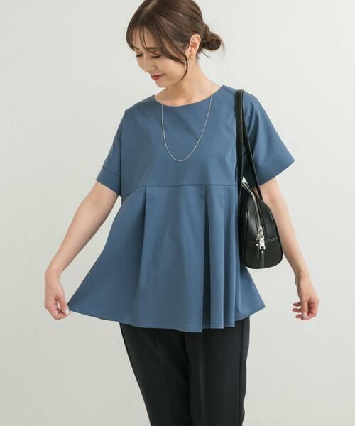 URBAN RESEARCH DOORS / アーバンリサーチ ドアーズ Tシャツ | シルケットコットンウエスト切替プルオーバー | 詳細1