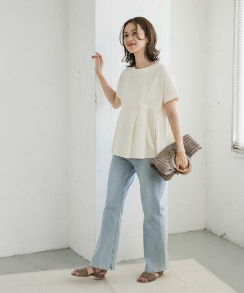 URBAN RESEARCH DOORS / アーバンリサーチ ドアーズ Tシャツ | シルケットコットンウエスト切替プルオーバー | 詳細24