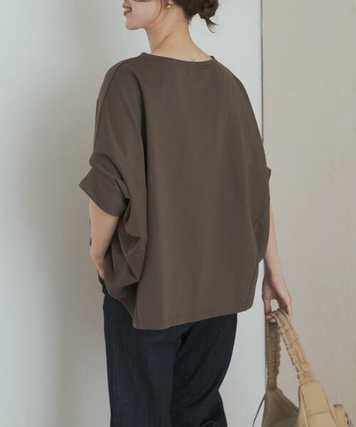 URBAN RESEARCH DOORS / アーバンリサーチ ドアーズ Tシャツ | 『UR GREEN』ミニ裏毛変形プルオーバー | 詳細1