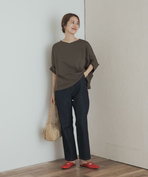 URBAN RESEARCH DOORS / アーバンリサーチ ドアーズ Tシャツ | 『UR GREEN』ミニ裏毛変形プルオーバー | 詳細5