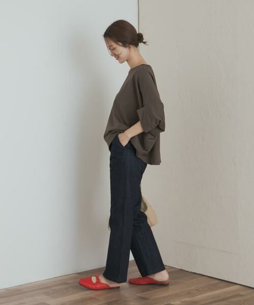 URBAN RESEARCH DOORS / アーバンリサーチ ドアーズ Tシャツ | 『UR GREEN』ミニ裏毛変形プルオーバー | 詳細6