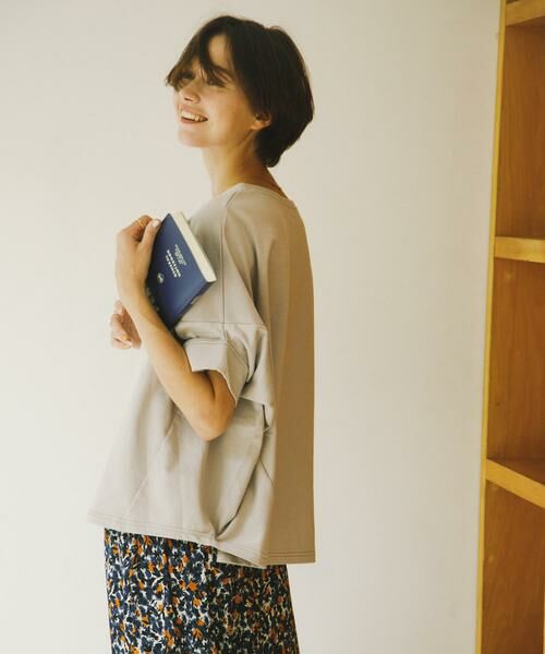 URBAN RESEARCH DOORS / アーバンリサーチ ドアーズ Tシャツ | 『UR GREEN』ミニ裏毛変形プルオーバー | 詳細24