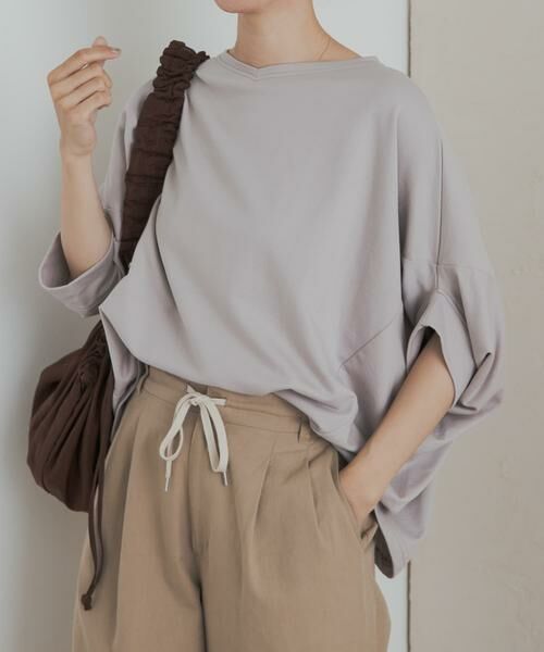 URBAN RESEARCH DOORS / アーバンリサーチ ドアーズ Tシャツ | 『UR GREEN』ミニ裏毛変形プルオーバー | 詳細25