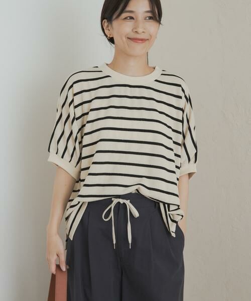 URBAN RESEARCH DOORS / アーバンリサーチ ドアーズ Tシャツ | ブークレボーダータックスリーブプルオーバー | 詳細1