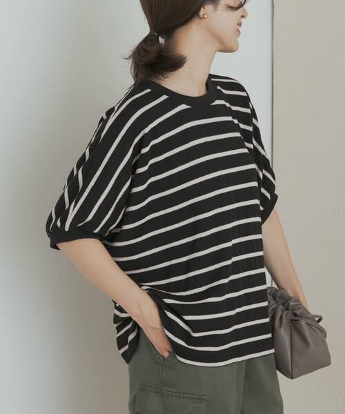 URBAN RESEARCH DOORS/アーバンリサーチ ドアーズ ブークレボーダータックスリーブプルオーバー ブラック系その他 M