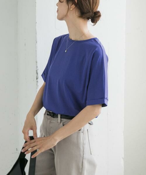 URBAN RESEARCH DOORS / アーバンリサーチ ドアーズ Tシャツ | 『UVカット/接触冷感 /マシンウォッシャブル』シルキーコットンロールスリーブプルオーバー | 詳細2