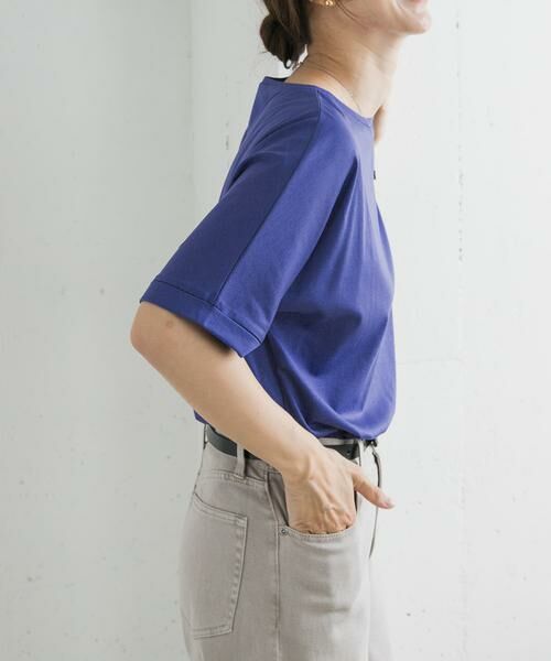 URBAN RESEARCH DOORS / アーバンリサーチ ドアーズ Tシャツ | 『UVカット/接触冷感 /マシンウォッシャブル』シルキーコットンロールスリーブプルオーバー | 詳細3