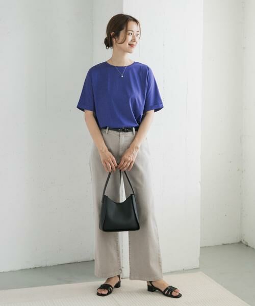 URBAN RESEARCH DOORS / アーバンリサーチ ドアーズ Tシャツ | 『UVカット/接触冷感 /マシンウォッシャブル』シルキーコットンロールスリーブプルオーバー | 詳細6