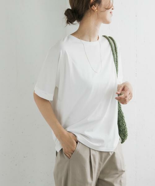 URBAN RESEARCH DOORS / アーバンリサーチ ドアーズ Tシャツ | 『UVカット/接触冷感 /マシンウォッシャブル』シルキーコットンロールスリーブプルオーバー | 詳細17