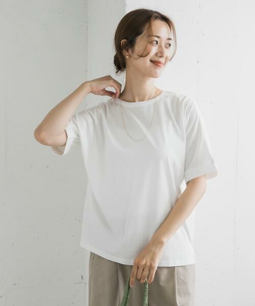 URBAN RESEARCH DOORS / アーバンリサーチ ドアーズ Tシャツ | 『UVカット/接触冷感 /マシンウォッシャブル』シルキーコットンロールスリーブプルオーバー | 詳細18