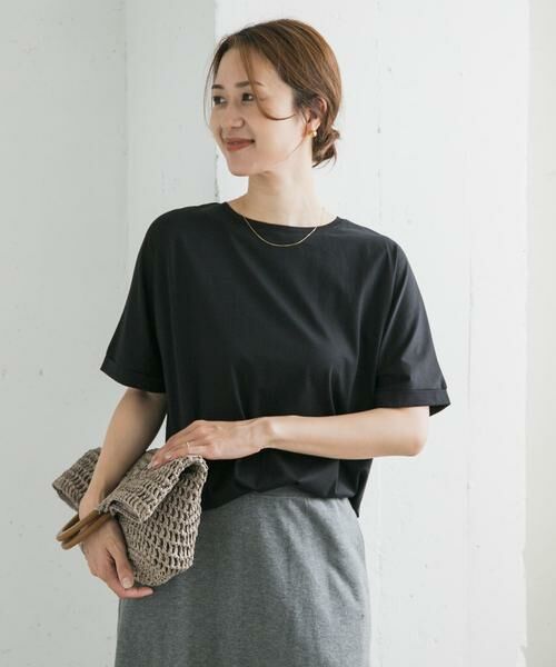 URBAN RESEARCH DOORS / アーバンリサーチ ドアーズ Tシャツ | 『UVカット/接触冷感 /マシンウォッシャブル』シルキーコットンロールスリーブプルオーバー | 詳細27