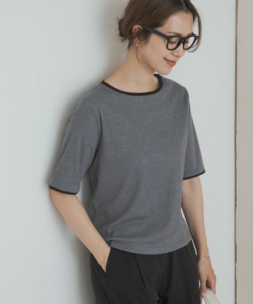 URBAN RESEARCH DOORS/アーバンリサーチ ドアーズ 5分袖リンガーTシャツ グレー M URBAN RESEARCH DOORS/アーバンリサーチ ドアーズ 5分袖リンガーTシャツ グレー M