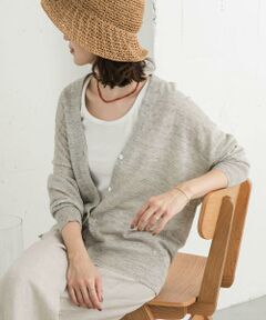 URBAN RESEARCH DOORS / アーバンリサーチ ドアーズ カーディガン・ボレロ | リネンVネックカーディガン