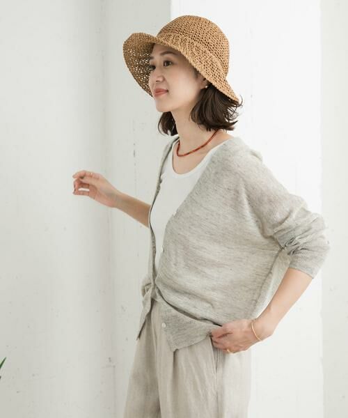 URBAN RESEARCH DOORS / アーバンリサーチ ドアーズ カーディガン・ボレロ | リネンVネックカーディガン | 詳細6