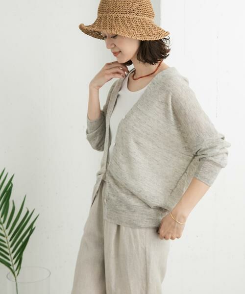 URBAN RESEARCH DOORS / アーバンリサーチ ドアーズ カーディガン・ボレロ | リネンVネックカーディガン | 詳細7