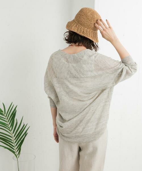 URBAN RESEARCH DOORS / アーバンリサーチ ドアーズ カーディガン・ボレロ | リネンVネックカーディガン | 詳細9