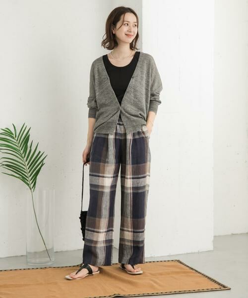 URBAN RESEARCH DOORS / アーバンリサーチ ドアーズ カーディガン・ボレロ | リネンVネックカーディガン | 詳細30