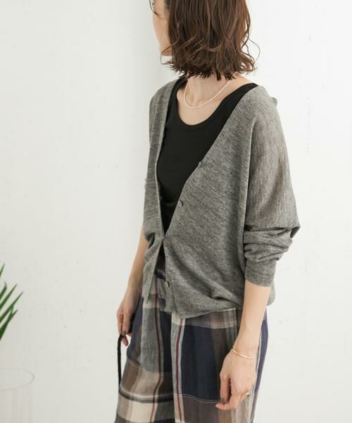 URBAN RESEARCH DOORS / アーバンリサーチ ドアーズ カーディガン・ボレロ | リネンVネックカーディガン | 詳細21
