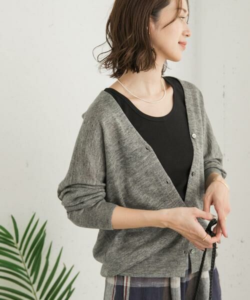 URBAN RESEARCH DOORS / アーバンリサーチ ドアーズ カーディガン・ボレロ | リネンVネックカーディガン | 詳細24