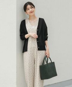 URBAN RESEARCH DOORS / アーバンリサーチ ドアーズ カーディガン・ボレロ | 『UR TECH ひやサラクール』リネン混Vネックショートカーディガン