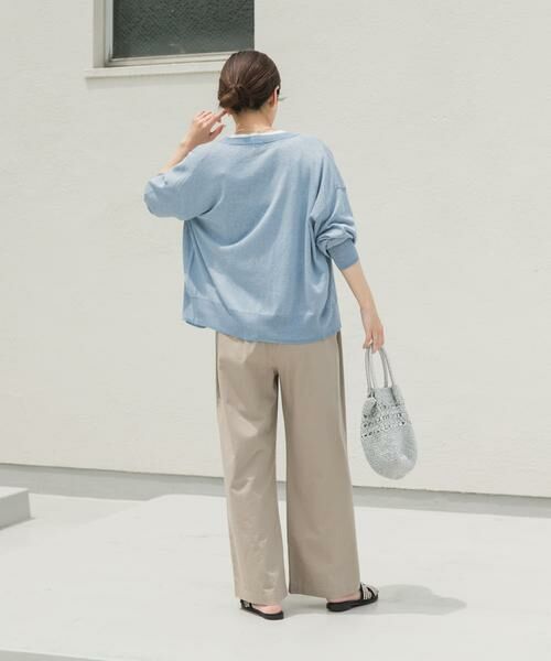 URBAN RESEARCH DOORS / アーバンリサーチ ドアーズ カーディガン・ボレロ | 『UR TECH ひやサラクール』リネン混Vネックショートカーディガン | 詳細10