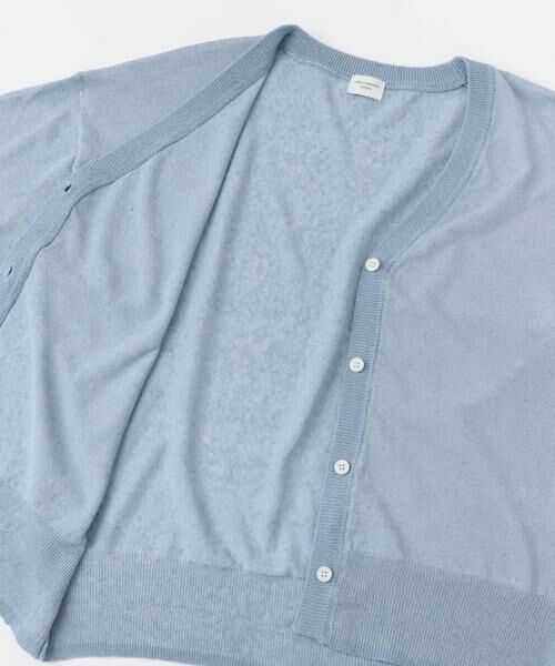 URBAN RESEARCH DOORS / アーバンリサーチ ドアーズ カーディガン・ボレロ | 『UR TECH ひやサラクール』リネン混Vネックショートカーディガン | 詳細12
