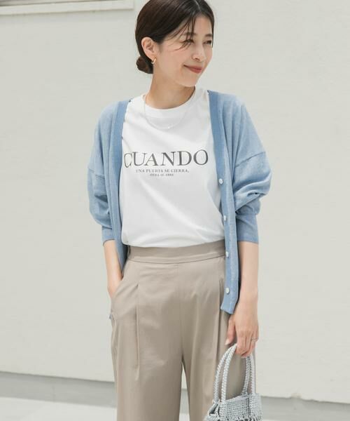 URBAN RESEARCH DOORS / アーバンリサーチ ドアーズ カーディガン・ボレロ | 『UR TECH ひやサラクール』リネン混Vネックショートカーディガン | 詳細3