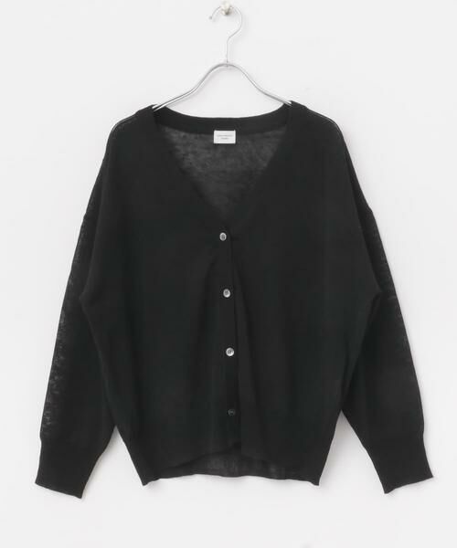 URBAN RESEARCH DOORS / アーバンリサーチ ドアーズ カーディガン・ボレロ | 『UR TECH ひやサラクール』リネン混Vネックショートカーディガン | 詳細27