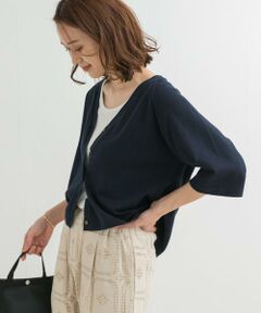 URBAN RESEARCH DOORS / アーバンリサーチ ドアーズ カーディガン・ボレロ | 『UR TECH ひやサラクール』コットンラグラン半袖カーディガン