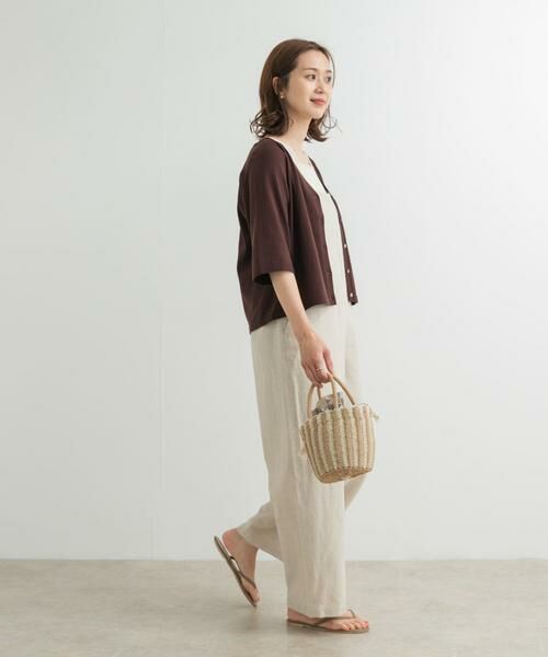 URBAN RESEARCH DOORS / アーバンリサーチ ドアーズ カーディガン・ボレロ | 『UR TECH ひやサラクール』コットンラグラン半袖カーディガン | 詳細8