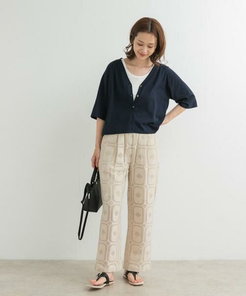 URBAN RESEARCH DOORS / アーバンリサーチ ドアーズ カーディガン・ボレロ | 『UR TECH ひやサラクール』コットンラグラン半袖カーディガン | 詳細17